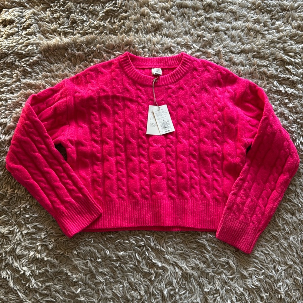 COPY - Hot Pink Cropped Sweater